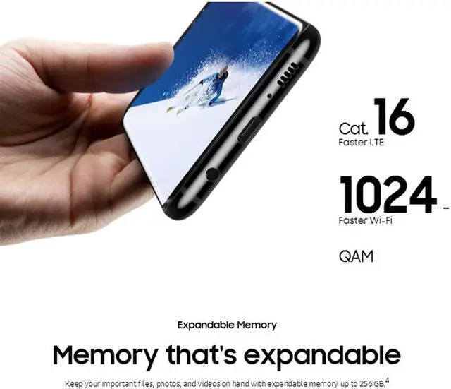 Alt view image 4 of 7 - Samsung Galaxy S8  SM-G950F 4G LTE Mobile phone 64GB 5.8 Inch Single Sim 12MP 3000mAh S-series Smartphone(International Version)