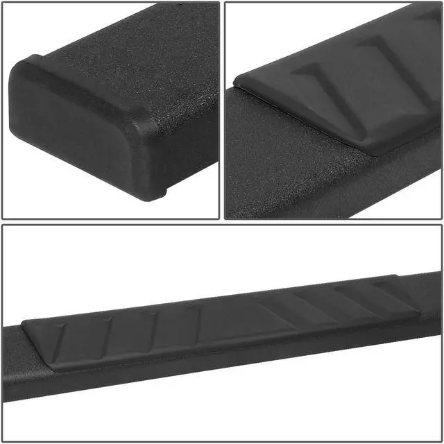 Alt view image 3 of 6 - For 2019 to 2021 Dodge Ram 1500 Extended/Quad Cab 5" Black Powdercoated Flat Side Step Nerf Bar Running Boards 20