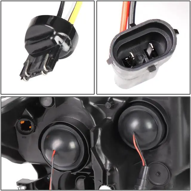 Alt view image 5 of 7 - DNA Motoring HL-HPL-TTAM16-BK-CL1 For 2016 to 2017 Toyota Tacoma Black Housing Clear Side 3D LED DRL Sequential Projector Headlight Head Lamps 17 18 19