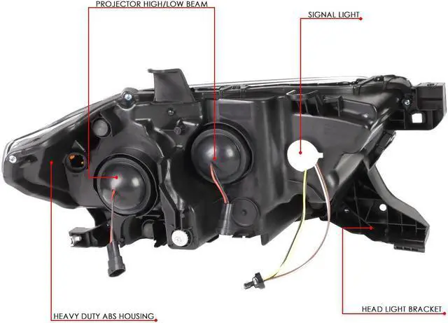 Alt view image 6 of 7 - DNA Motoring HL-HPL-TTAM16-BK-CL1 For 2016 to 2017 Toyota Tacoma Black Housing Clear Side 3D LED DRL Sequential Projector Headlight Head Lamps 17 18 19