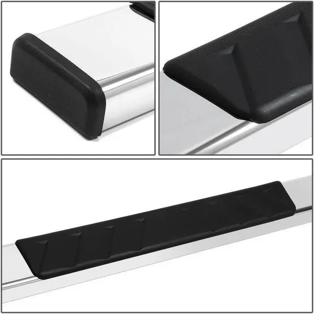 Alt view image 3 of 6 - For 2005 to 2021 Toyota Tacoma Crew Cab 5" Stainless Flat Side Step Nerf Bar Running Boards 06 07 08 09 10 11 12 13 14 15 16 17