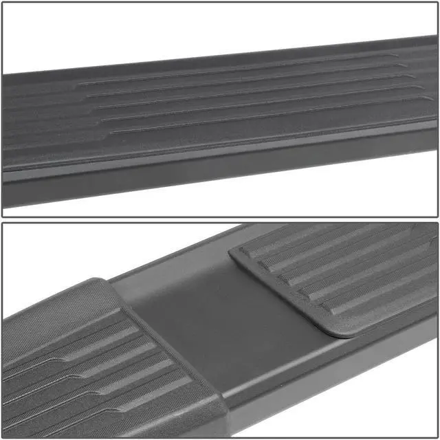 Alt view image 3 of 6 - DNA Motoring STEPB-ZTL-8109-BK For 19-20 Chevy Silverado GMC Sierra Crew Cab Pair 6"Aluminum Nerf Step Bar Running Boards 19 Matte Black