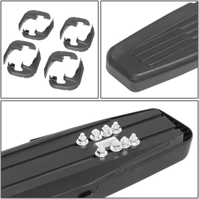 Alt view image 4 of 6 - DNA Motoring STEPB-ZTL-8109-BK For 19-20 Chevy Silverado GMC Sierra Crew Cab Pair 6"Aluminum Nerf Step Bar Running Boards 19 Matte Black