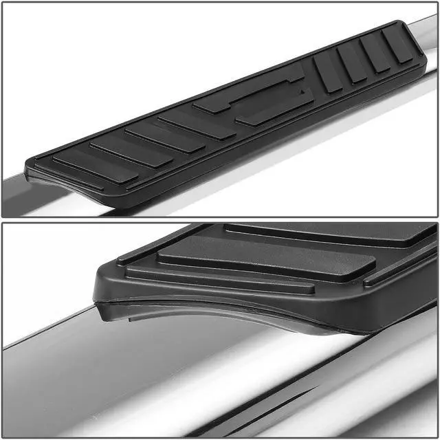 Alt view image 2 of 5 - DNA Motoring STEPB-5O-944-SS For 2015 to 2020 Ford F150 F250 F350 Super Crew Cab Stainless Steel 5" Wide Oval Side Step Nerf Bar Running Board Left + Right