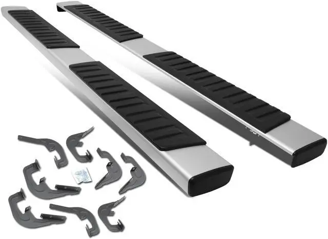 Main image of DNA Motoring STEPB-ZTL-8054 For 2007 to 2019 Chevy Silverado / GMC Sierra Crew Cab Aluminum 6" Side Step Nerf Bar Running Board 08 09 10 11 12 13 14 15 16