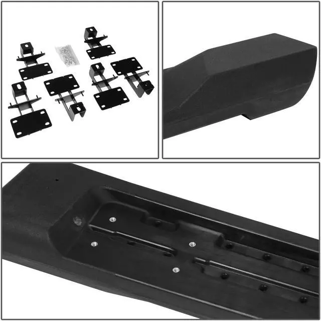 Alt view image 5 of 7 - For 2018 to 2021 Jeep Wrangler JL Unlimited 4-Door Pair of 6 Inches Matte Black Side Step Nerf Bar Running Boards 19 20