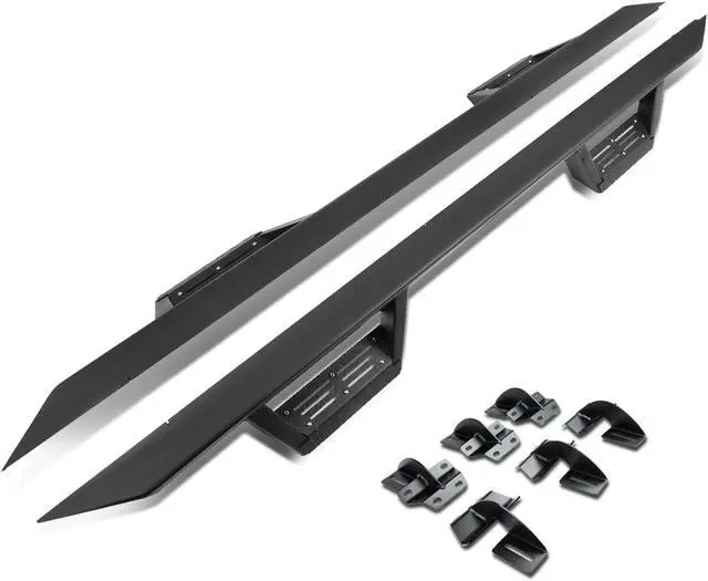 Main image of DNA Motoring STEPB-G222-009 For 2015 to 2020 Ford F150 F250 F350 Super Crew Cab Aluminum 3" Side Step Nerf Bar Running Board Left + Right 16 17