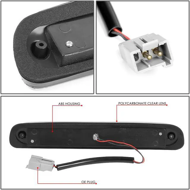 Alt view image 6 of 7 - DNA Motoring 3BL-FSPRAN99-3D-T4-LED-BK For 1999-2016 Ford F250 F350 F450 F550 Super Duty Explorer Sport Trac Triangle Style Sequential LED 3rd Third Tail Brake Light