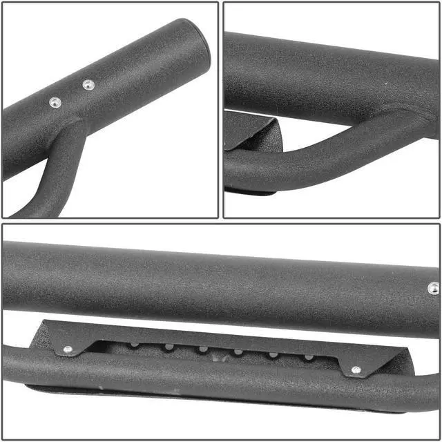 Alt view image 4 of 7 - DNA Motoring STEPB-ZTL-8120 For 2007 to 2019 Chevy Silverado GMC Sierra Extended Cab Matte Black Running Board Step Bar 08 09 10 11 12 13 14 15 16 17 18