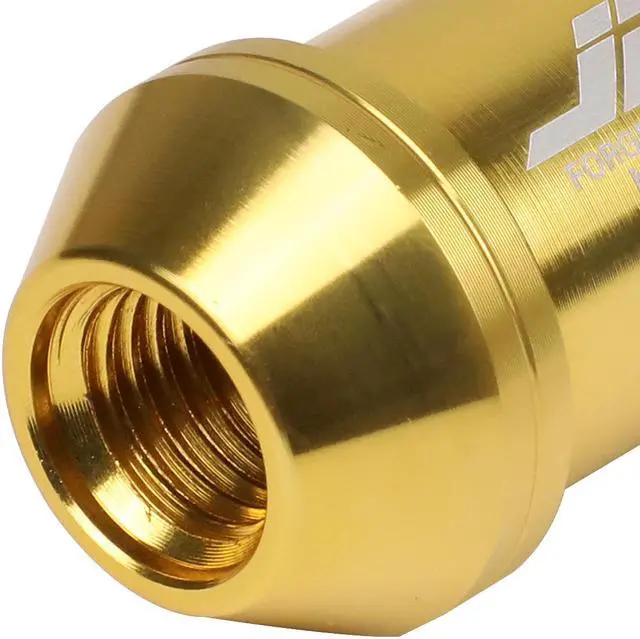 Alt view image 4 of 7 - J2 Engineering LN-T7-011-15-GD J2 Engineering 7075 -T6 Forged Aluminum M12X1.5 20Pcs 50mm Height Open -End Lug Nut Set w / Key (Gold)