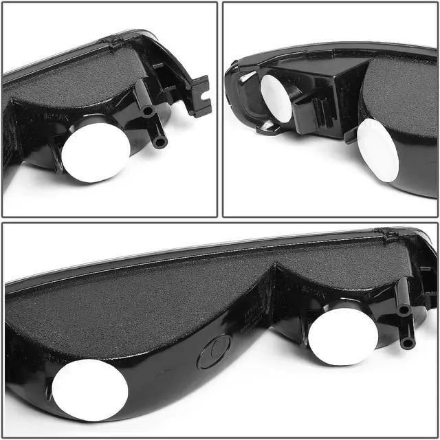 Alt view image 4 of 6 - DNA Motoring BL-SIE99-BK-AM-SG BLACK HOUSING CLEAR LENS AMBER CORNER BUMPER LIGHT FOR 99-06 GMC SIERRA/YUKON