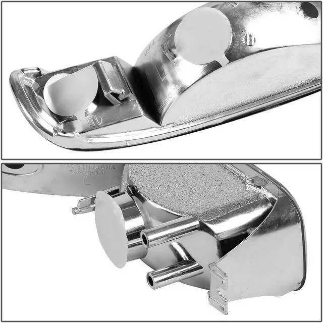 Alt view image 4 of 6 - DNA Motoring BL-SIE99-CH-AM-SG CHROME HOUSING CLEAR LENS AMBER CORNER BUMPER LIGHT FOR 99-06 GMC SIERRA/YUKON