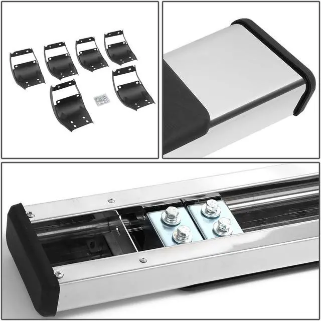 Alt view image 4 of 6 - DNA Motoring STEPB-ZTL-8170-SS For 2015 to 2020 Ford F-150 Extended Super Cab 5" Polished Flat Running Board Side Step Bars 16 17 18 19