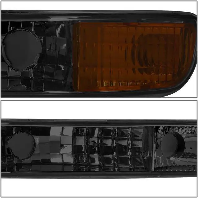 Alt view image 3 of 6 - DNA Motoring BL-SIE99-SM-AM-SG SMOKE HOUSING TINTED LENS AMBER CORNER BUMPER LIGHT FOR 99-06 GMC SIERRA/YUKON