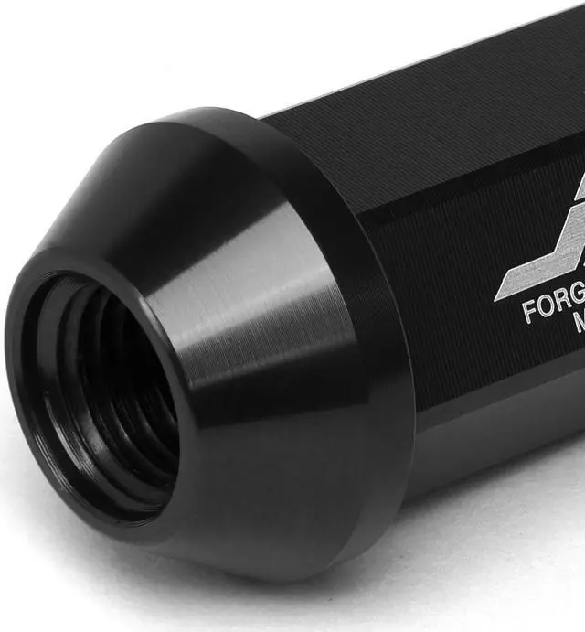 Alt view image 5 of 7 - J2 Engineering LN-T7-020-15-BK J2 Engineering 7075 -T6 Forged Aluminum M12 x 1.5 20Pcs 75mm Spiky Cap Lug Nut w/ Adapter Black