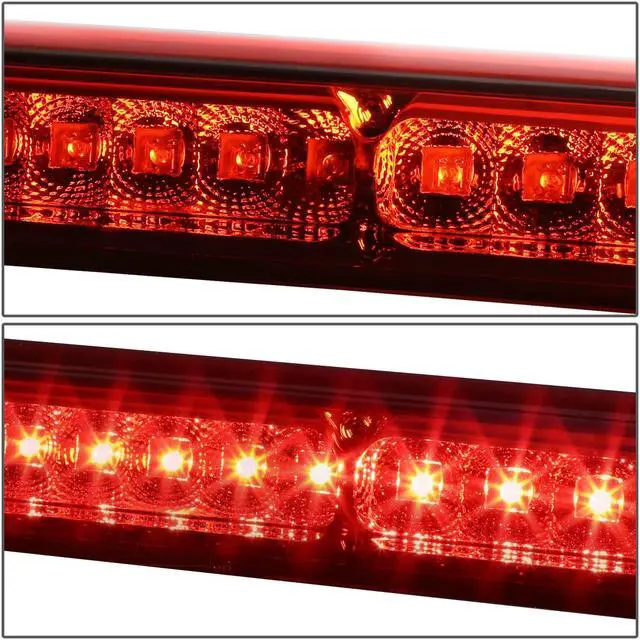 Alt view image 3 of 6 - DNA Motoring 3BL-F15097-LED-T2-RD For 1997 to 2005 Ford F150 F250 Excursion LED 3rd Third Tail Brake Light Rear Stop Lamp Red Housing 98 99 00 01 02 03 04
