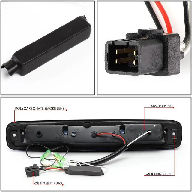 Alt view image 5 of 6 - For 1999 to 2007 Chevy Silverado GMC Sierra 1500 2500 3500 HD Center 3D LED Bar Third 3rd Tail Brake Light+Cargo Lamp 00 01 02 03 04 05 06 Tinted
