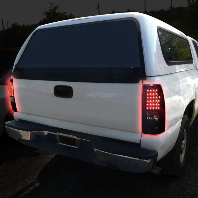 Alt view image 7 of 7 - DNA Motoring TL-CSIL03-LED-BK-SM For 2003 to 2007 Chevy Silverado / GMC Sierra Fleetside Pair of LED Tail Brake Lights (Black Housing Smoked Lens) 04 05 06