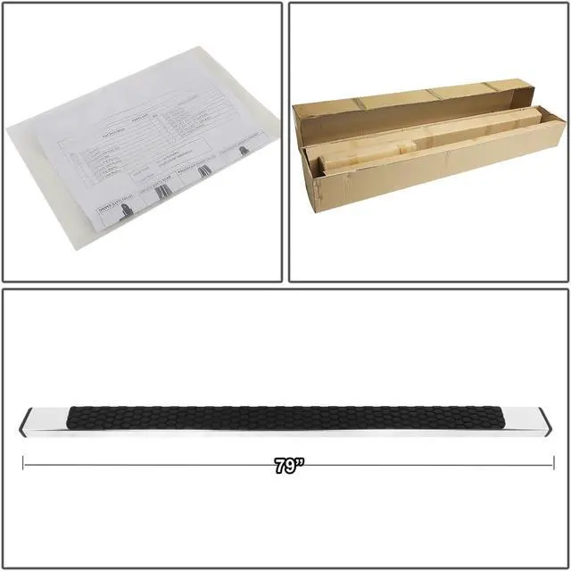 Alt view image 5 of 7 - DNA Motoring STEPB-ZTL-8217-SS For 2004 to 2014 Ford F-150 Super Cab Pair 5" Stainless Steel Flat Side Step Nerf Bar Running Boards 05 06 07 08 09 10 11 12 13