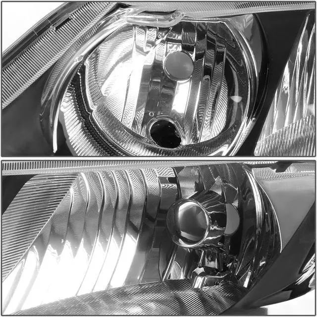 Alt view image 2 of 5 - DNA Motoring HL-OH-HC064D-BK-CL1 For 2006 to 2011 Honda Civic 4-Dr Sedan Pair Black Housing Clear Corner Headlight Headlamps 07 08 09 10 Left + Right