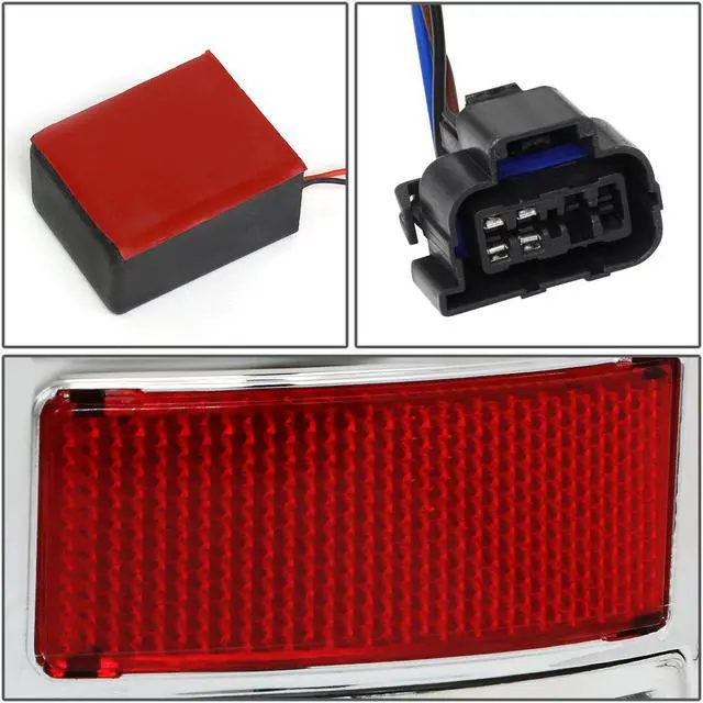 Alt view image 6 of 7 - DNA Motoring TL-GMCSIE07-LED-CH-CL For 2007 to 2014 GMC Sierra Pair Chrome Housing Clear Lens Full LED Tail Light Rear Brake Lamps