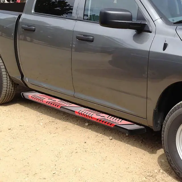 Alt view image 6 of 7 - For 2019 to 2021 Dodge Ram 1500 Truck Crew Cab Pair 5.5" Stainless Steel Flat Side Step Nerf Bar Running Boards 20