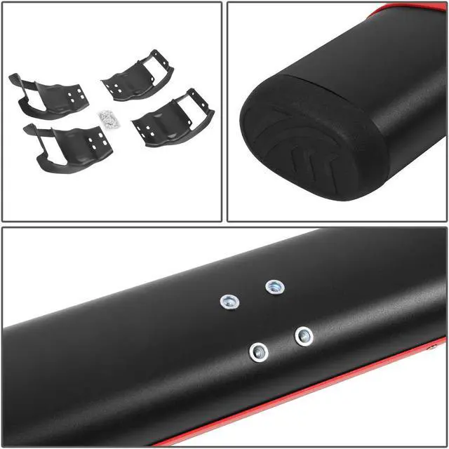 Alt view image 4 of 7 - DNA Motoring STEPB-ZTL-8199-BKRD For 2015 to 2020 Ford F-150 F-250 F-350 Super Crew Cab Pair 5" Flat Step Nerf Bar Running Boards 16 17 18 19