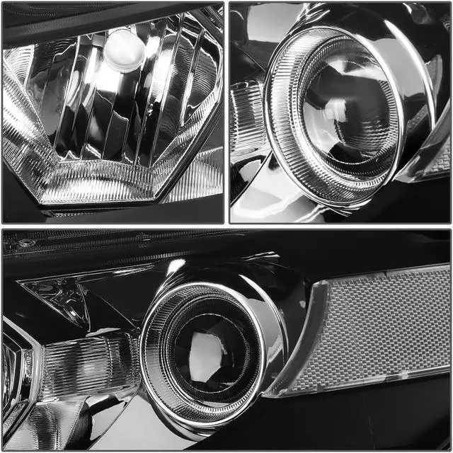 Alt view image 3 of 7 - DNA Motoring HL-OH-HA082D-BK-CL1-T2 For 2008 to 2012 Honda Accord 2-Door Coupe Pair Black Housing Clear Corner Headlight / Headlamps 09 10 Left + Right