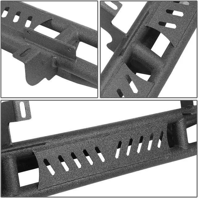 Alt view image 4 of 6 - For 2018 to 2021 Jeep Wrangler JL Unlimited 4-Door Pair of 6.75 Inches Armor Side Step Nerf Bar Running Boards 19 20