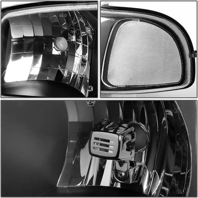 Alt view image 9 of 13 - DNA Motoring HL-OH-SIE994P-BK-CL1 For 99-07 GMC Sierra/Yukon GMT800 Black Housing Headlight+Clear Corner Bumper Light 00 01 02 03 04 05 06