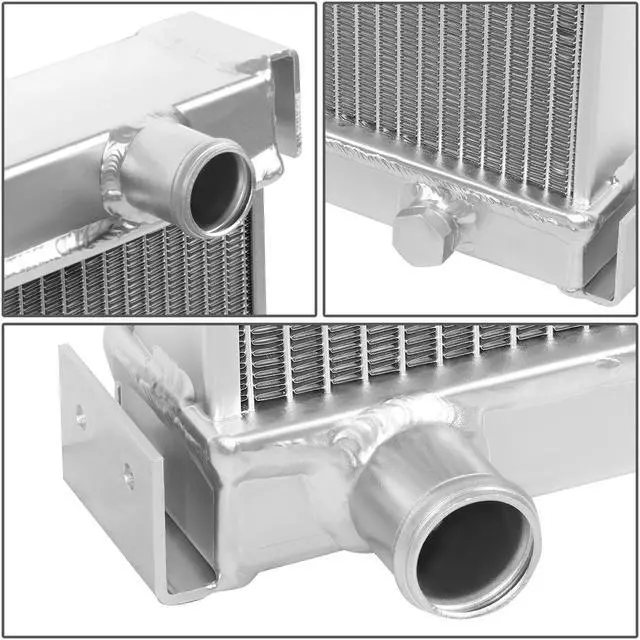 Alt view image 4 of 7 - For 97-06 Jeep Wrangler MT (Manual Transmission) Full Aluminum 2-Row Racing Radiator - TJ 98 99 00 01 02 03 04 05