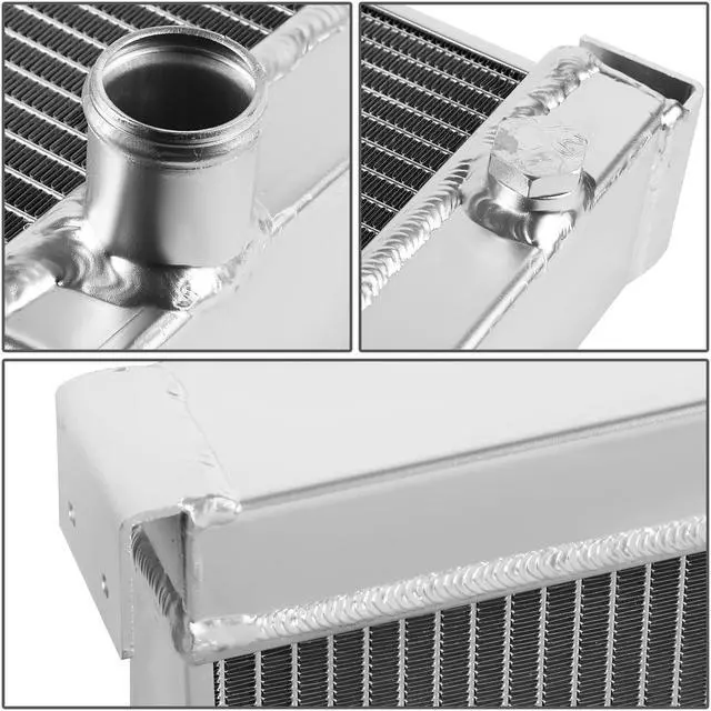 Alt view image 5 of 7 - For 97-06 Jeep Wrangler MT (Manual Transmission) Full Aluminum 2-Row Racing Radiator - TJ 98 99 00 01 02 03 04 05