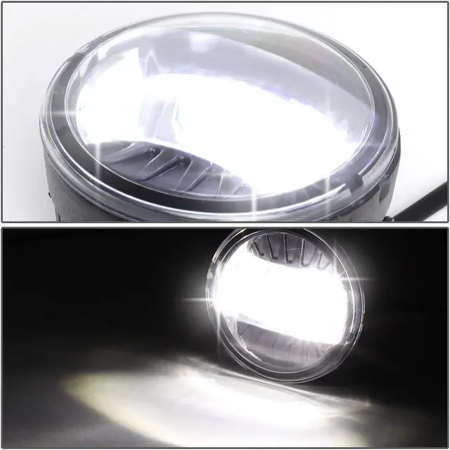 Alt view image 3 of 7 - DNA Motoring FL-ZTL-345-CH For 2005 to 2020 Acura Honda Ford Lincoln Infiniti Nissan Subaru Clear Lens OE Style LED Projector Fog Lights 06 07 08 09 10 11