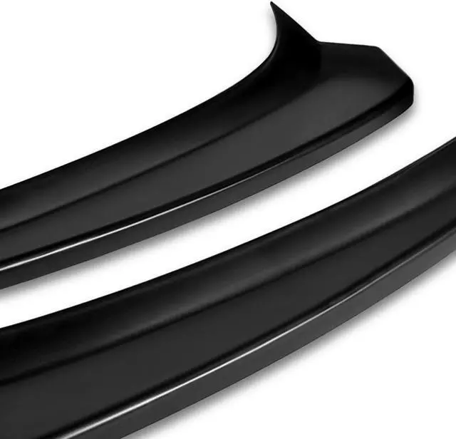 Alt view image 3 of 4 - DNA Motoring 2-PU-689 For 2015 to 2018 Mercedes-Benz W205 Sport C-Class Matte Black 3Pcs Front Bumper Lips Guard w/Vertical Stabilizers 16 17