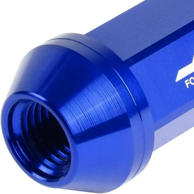 Alt view image 4 of 7 - J2 Engineering LN-T7-005-15-BL J2 Engineering 7075 -T6 Forged Aluminum M12x1.5 20Pcs 50mm Height Close -End Lug Nut Set w/Adapter Key (Blue)