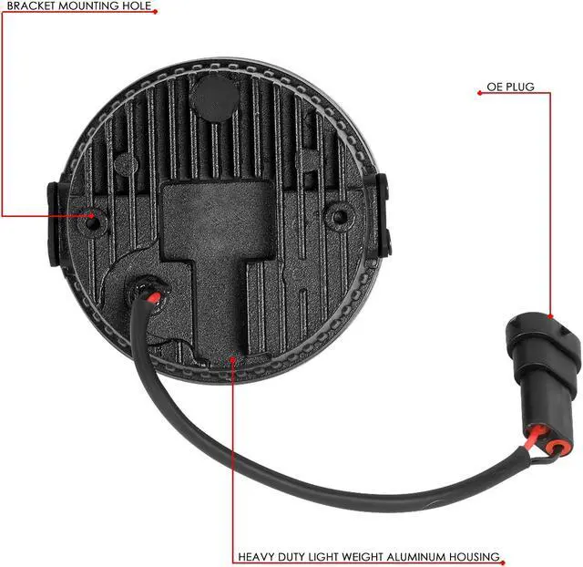 Alt view image 7 of 7 - DNA Motoring FL-ZTL-345-CH For 2005 to 2020 Acura Honda Ford Lincoln Infiniti Nissan Subaru Clear Lens OE Style LED Projector Fog Lights 06 07 08 09 10 11