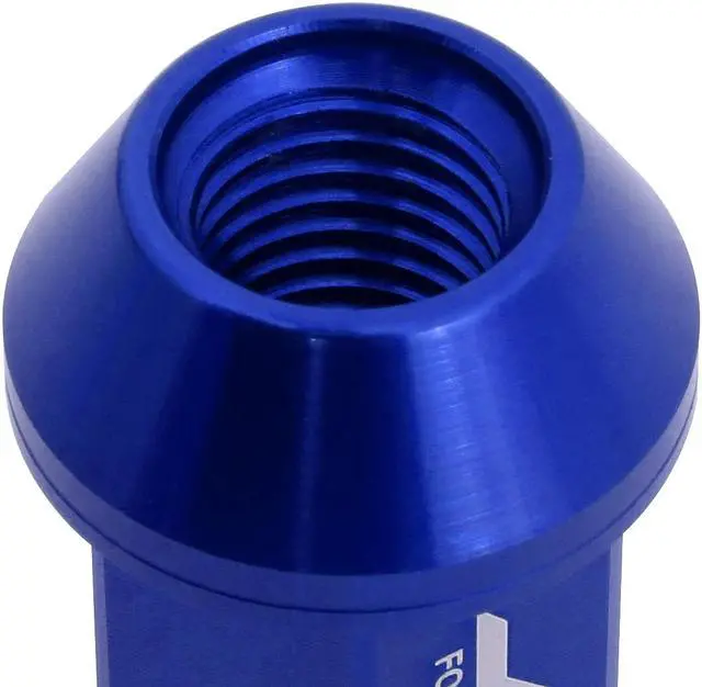 Alt view image 4 of 7 - J2 Engineering LN-T7-023-15-BL J2 Engineering 7075 -T6 Forged Aluminum M12X1.5 20Pcs 40mm Height Open -End Lug Nut Sets w / Socket Adapter (Blue)
