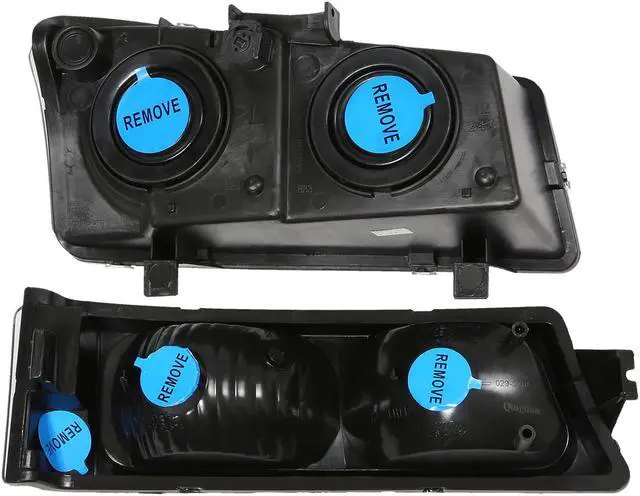 Alt view image 5 of 5 - DNA Motoring HL-OH-CS03-4P-BK-CL1 For 2003 to 2006 Chevy Silverado Avalanche 4Pcs Headlight+Bumper Lamp Black Housing Clear Corner 1 Gen 04 05 Left + Right