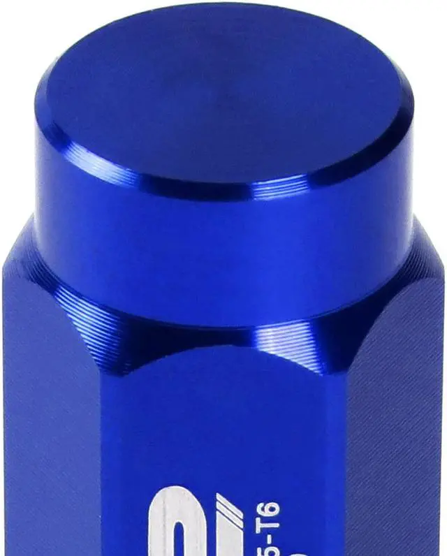 Alt view image 5 of 7 - J2 Engineering LN-T7-018-15-BL J2 Engineering 7075 -T6 Forged Aluminum M12x1.5 20Pcs 50mm Height Close -End Lug Nut Kit w/Adapter Key (Blue)