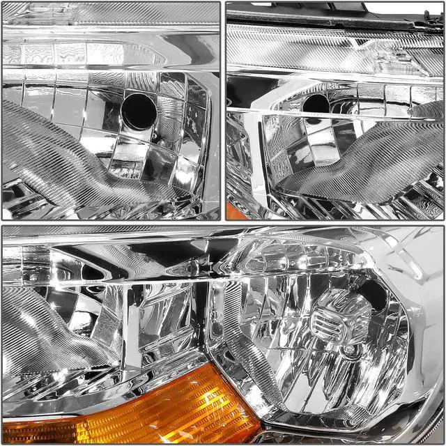 Alt view image 4 of 7 - DNA Motoring HL-OH-FR19-CH-AM For 2019 to 2021 Ford Ranger XL XLT Factory Style Chrome Housing Amber Corner Headlight Lamps 20