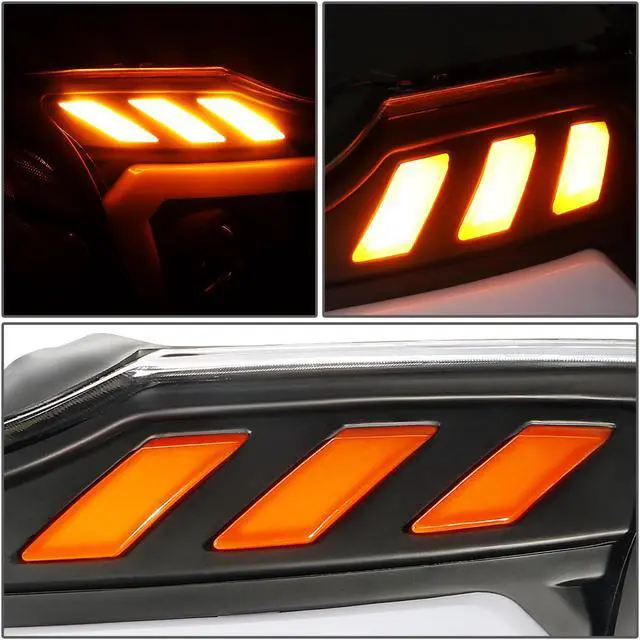 Alt view image 4 of 7 - DNA Motoring HL-HPL-NARN04-BK-CL1 For 2004 to 2015 Nissan Titan Armada 3D DRL Projector Headlights with LED Turn Signal Black/Clear 05 06 07 08 09 10 11 12 13 14