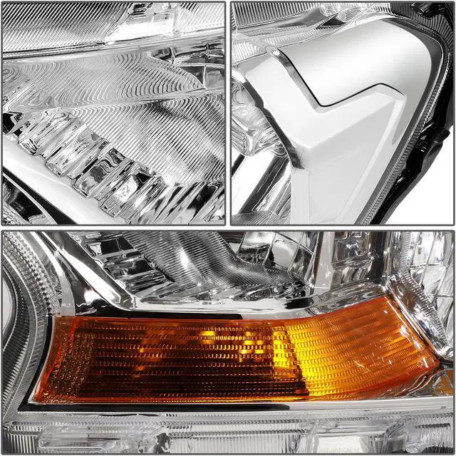Alt view image 5 of 7 - DNA Motoring HL-OH-FR19-CH-AM For 2019 to 2021 Ford Ranger XL XLT Factory Style Chrome Housing Amber Corner Headlight Lamps 20