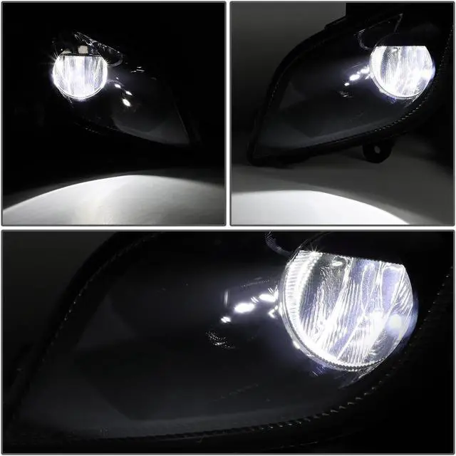 Alt view image 3 of 7 - DNA Motoring HL-HAY-007-BK For 2018 to 2021 Freightliner Cascadia High Power LED Black Housing Chrome Reflector Driving Fog Light Lamps Pair 19 20