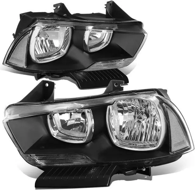 Main image of DNA Motoring HL-OH-CHA11-BK-CL1 For 2011 to 2014 Dodge Charger LX Pair Replacement Headlight Assembly Black Housing Clear Corner Headlamp 12 13