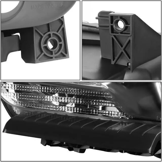 Alt view image 5 of 7 - DNA Motoring HL-OH-CHA11-BK-CL1 For 2011 to 2014 Dodge Charger LX Pair Replacement Headlight Assembly Black Housing Clear Corner Headlamp 12 13