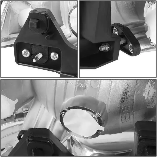 Alt view image 7 of 9 - DNA Motoring HL-OH-S10984P-CH-CL1 For 1998 to 2004 Chevy S10/Blazer GMT 325/330 Chrome Housing Headlight+Clear Corner Lamps 99 00 01 02 03 Left + Right