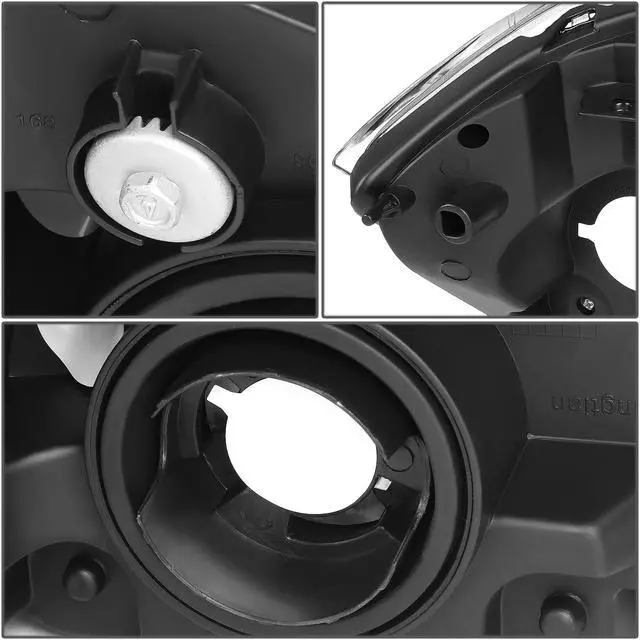 Alt view image 10 of 12 - DNA Motoring HL-OH-027-BK-CL1 For 2005 to 2010 Chevy Cobalt Pontiac G5 Pursuit OE Style Headlight Black Housing Clear Corner Headlamp 06 07 08 09 Left + Right