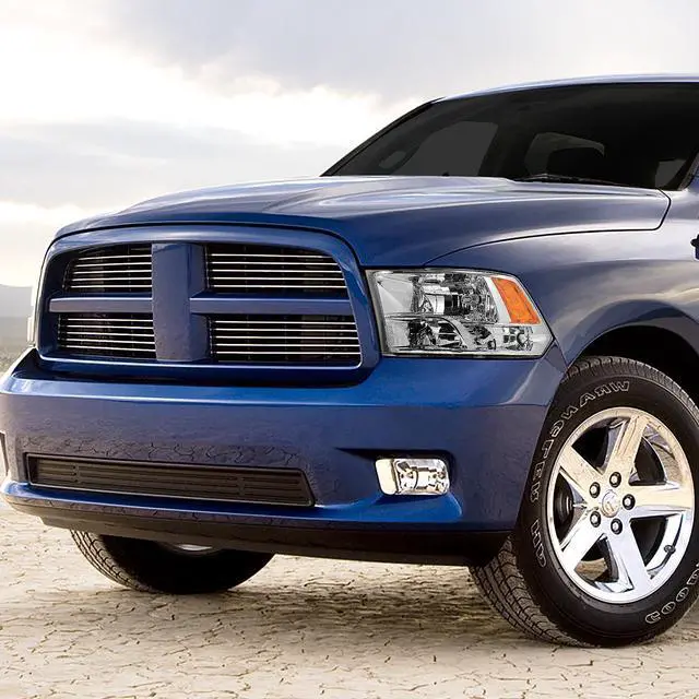 Alt view image 7 of 7 - DNA Motoring HL-OH-DR09QUA-CH-AM For 2009 to 2018 Dodge Ram Truck 1500 2500 3500 Pair Headlight Chrome Housing Amber Corner Headamp - 4th Gen 10 11 12 13 14 15 16