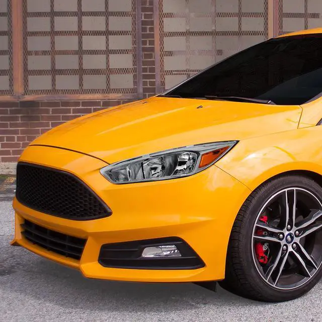 Alt view image 7 of 7 - DNA MOTORING HL-OH-FF16-CH-AM For 2015 to 2018 Ford Focus Pair Headlight Chrome Housing Amber Side Headlamp 3rd gen 16 17 Left + Right