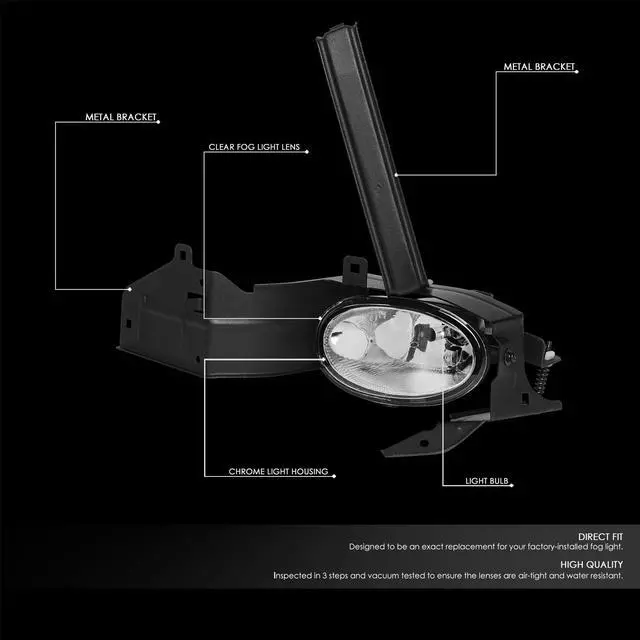 Alt view image 2 of 7 - DNA Motoring FL-HA082D-CH For 2008 to 2010 Honda Accord Coupe Front Bumper Driving Fog Light+Bulbs+Switch Clear Lens 09